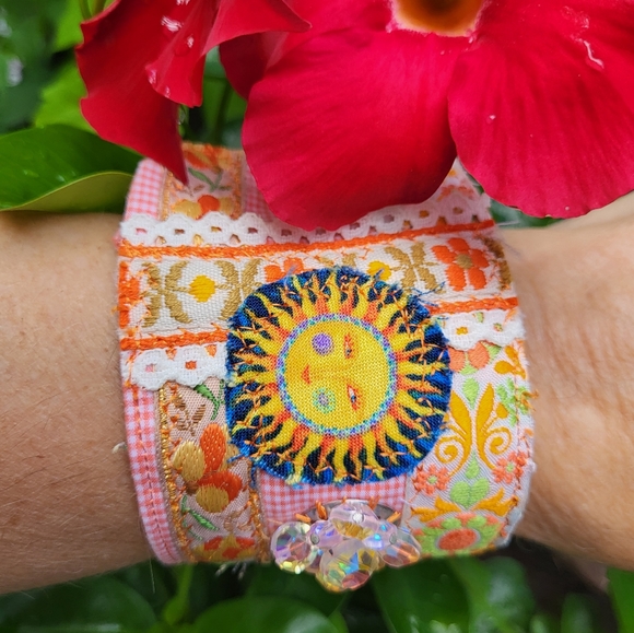 Happy Sun Boho Cuff Bracelet - Picture 3 of 10